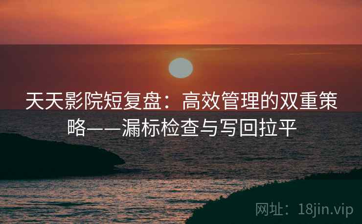 天天影院短复盘：高效管理的双重策略——漏标检查与写回拉平