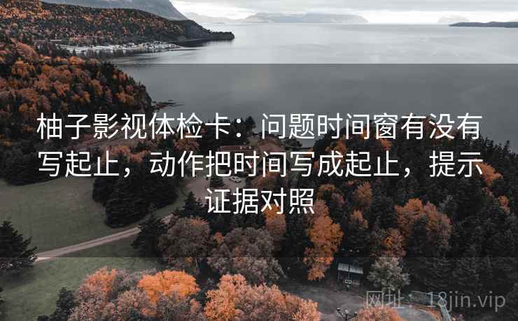 柚子影视体检卡：问题时间窗有没有写起止，动作把时间写成起止，提示证据对照
