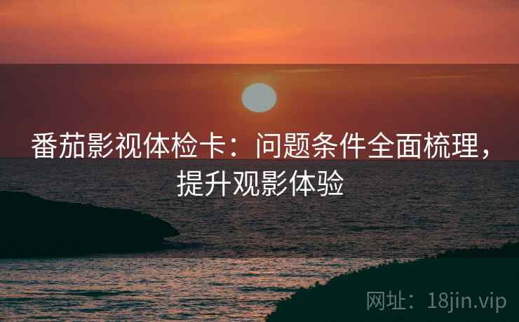 番茄影视体检卡：问题条件全面梳理，提升观影体验